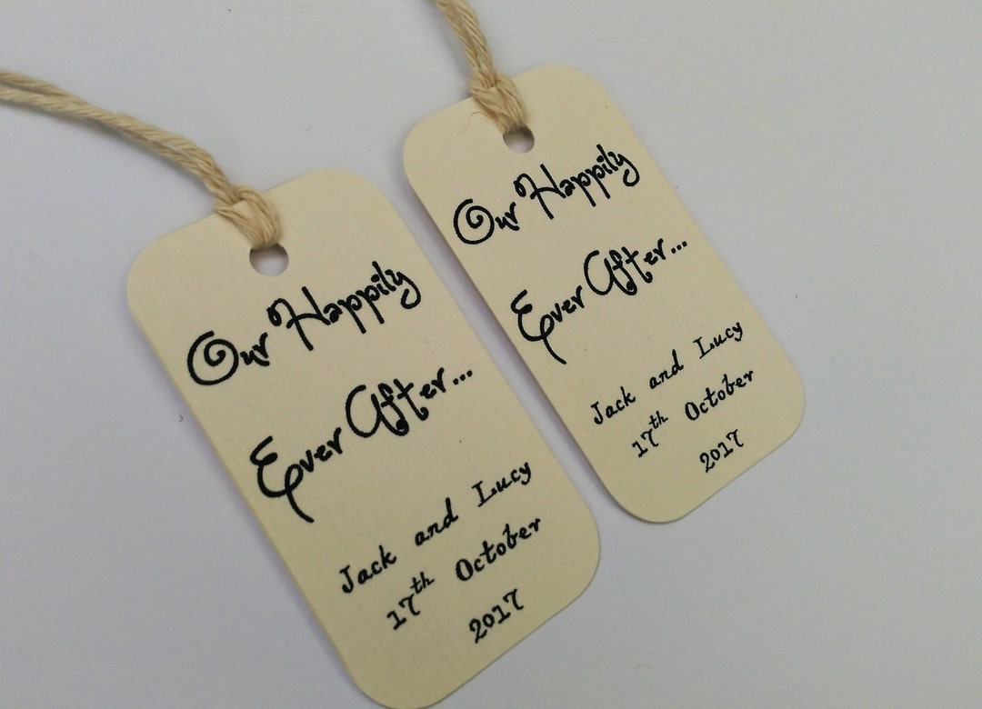 Personalized Fairy Tale Wedding Favor Tags, Happily Ever After - Etsy
