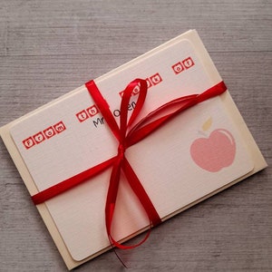 Geschenk für Lehrer, personalisierte Notizkarte, personalisierte Schreibtischnotizen, rosa Briefpapier, pinkfarbene Schreibtischdekoration, Geschenk für Lehrer, Geschenk für Lehrer
