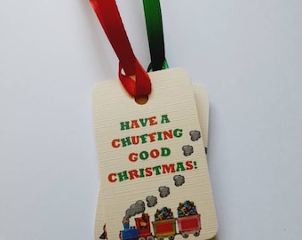 Christmas tags, funny Christmas tags, train tags, Christmas train, humorous Christmas tags, present labels, gift tags, train enthusiast gift