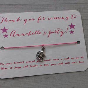 Einhorn Wunsch Armband, Silber Charme, Party Favor