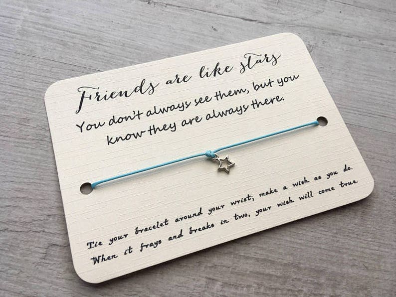 Friendship bracelet, Friendship gift, Wish bracelet , Best friend gift, Friends are like stars, Special friend gift, Thank you gift. image 6