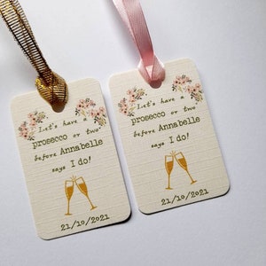 Prosecco tags, Hen party tags, Prosecco hen party, Hen party favour tags, Hen party favor tags, Prosecco, Hen party, sage green.