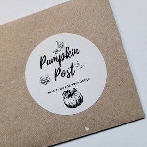 Adesivi per post di zucca, adesivi aziendali di Halloween, adesivi aziendali personalizzati, adesivi personalizzati, adesivi per piccole imprese