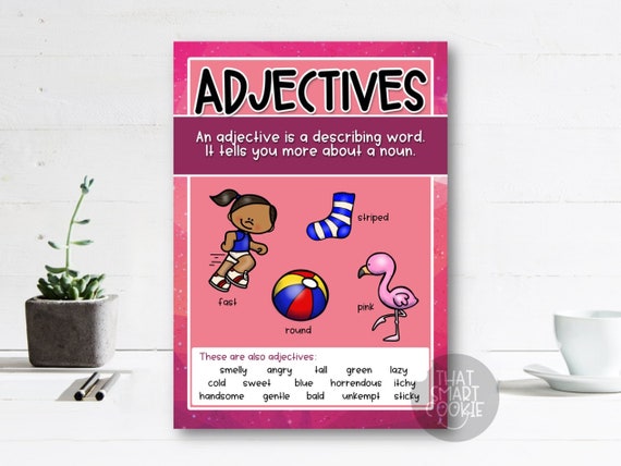Printable Adjectives Poster Printable Adjectives Poster