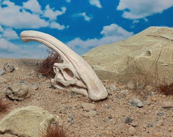 Desert Diorama | Dinosaur Skull | Desk / Shelf Display Art | Handmade Skeleton Dinosaur Dig Site Ornament| Bones | Gift