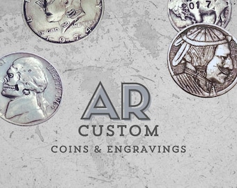 Custom Hand-Engraved Coin | Gift | Coin Art | Custom Designed Coin | Hand-engraved Gift