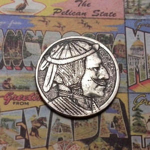 Hand engraved hobo nickel coin - Classic type design U.S.A Buffalo nickel coin