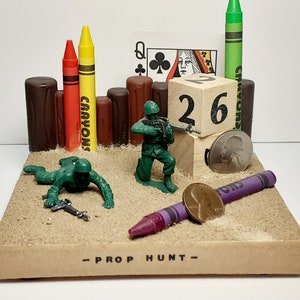 Chasse aux accessoires fantaisie Call of Duty / diorama de carte bac à sable #1 - 12 cm x12 cm fait main
