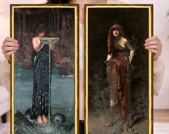 Waterhouse & Collier Prints: Priestess of Delphi, Circe Invidiosa Canvas Set