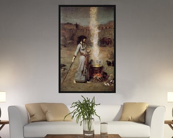 Naked Woman Witch Casting Magick Spell Art Nude Sorceress 8.5x11/" Photo Print