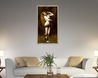 John Collier&#39;s Lilith Canvas Print: Framed or Unframed