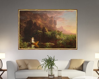 Thomas Cole "Voyage of Life - Childhood" Canvas Print