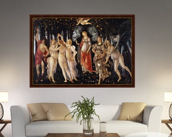 Botticelli Primavera, Botticelli print, Primavera canvas, Sandro Botticelli Art