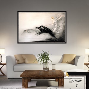 Louis Icart &quot;Speed II&quot; Canvas Print: Art Deco Greyhound Racing