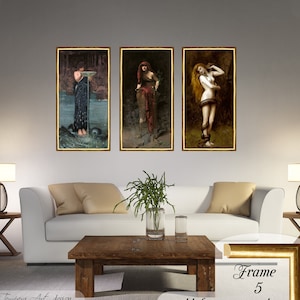 Priestess of Delphi, Circe Invidiosa, Lilith, Canvas Print Set, Collier, Waterhouse