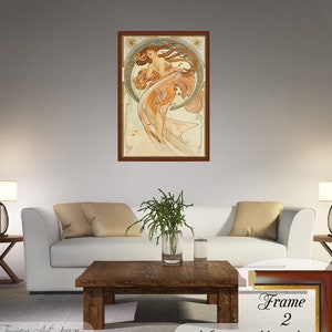 Alphonse Mucha &quot;Dance&quot; Art Nouveau Canvas Print