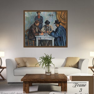 Paul Cézanne, Los jugadores de cartas, Impresión de Paul Cézanne, Los jugadores de cartas de Cézanne, Arte en lienzo de Cézanne