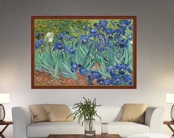 Van Gogh Irises Canvas Print: Framed Art Reproduction