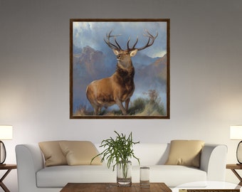 Impression Le monarque de la vallée : toile d'art Landseer, option encadrée