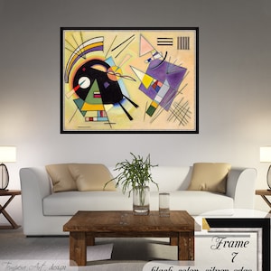 Kandinsky Black and Violet Print: Abstract Art Canvas