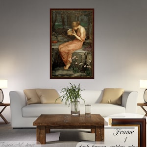 Waterhouse Psyche Canvas Print: Opening the Golden Box