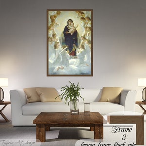 Bouguereau&#39;s Queen of the Angels Canvas Print: Framed or Unframed
