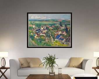 Auvers, Vue Panoramique, Paul Cézanne, Estampe Cézanne