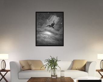 Gustave Dore Paradise Lost Print: Lucifer Canvas Art
