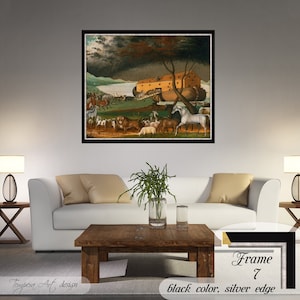 Edward Hicks Noah&#39;s Ark Canvas Print: Framed or Unframed