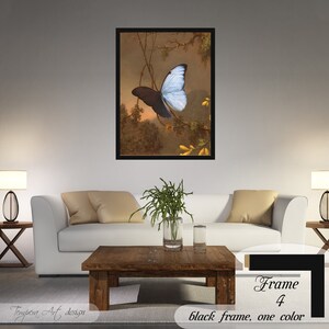 Blue Morpho Butterfly Canvas Print: Martin Johnson Heade Reproduction