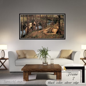Stampa Waterhouse: Hylas e le ninfe su tela
