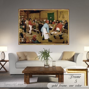 Bruegel&#39;s Peasant Wedding Canvas Print: Gallery Wrapped or Unframed