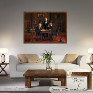 Thomas Eakins: The Chess Players - Canvas Print Reproduction