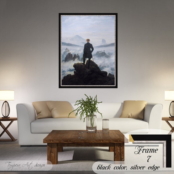 Caspar Friedrich - Viandante sul mare di nebbia, Friedrich Canvas Print