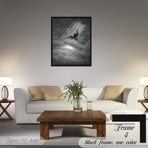 Verloren paradijs, Gustave Dore Print, Gustave Dore Lucifer