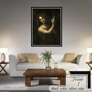 Da Vinci Saint John the Baptist Canvas Print: Framed Art Reproduction