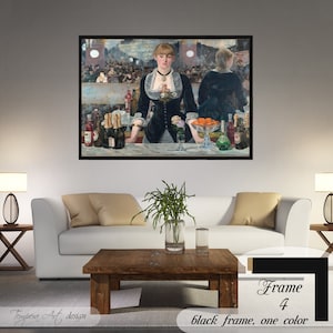 Manet &quot;Bar at the Folies Bergere&quot; Canvas Print: Framed or Unframed