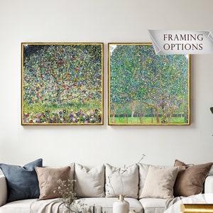 Gustav Klimt Tree Canvas Print Set: Apple & Pear Tree Reproduction