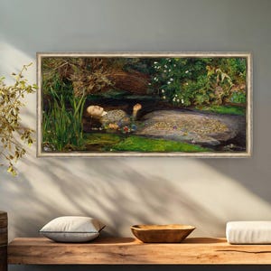 John Everett Millais - Ophelia vintage canvas print reproduction