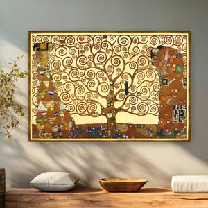 Tree of life print reproduction by Gustav Klimt on canvas