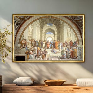 The School of Athens by Raphael printed on canvas with wooden framing options