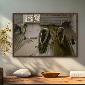The Floor Scrapers print on canvas by Gustave Caillebotte