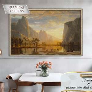 Large-scale landscapes on canvas print, Looking Down Yosemite Valley, California by Albert Bierstadt