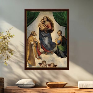 The Sistine Madonna by Raphael Sanzio reproduction print on canvas