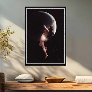 Moon nymph by Luis Ricardo Falero print on canvas with framing options
