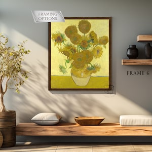 Van Gogh Sunflowers Canvas Print: Gallery Wrapped or Unframed