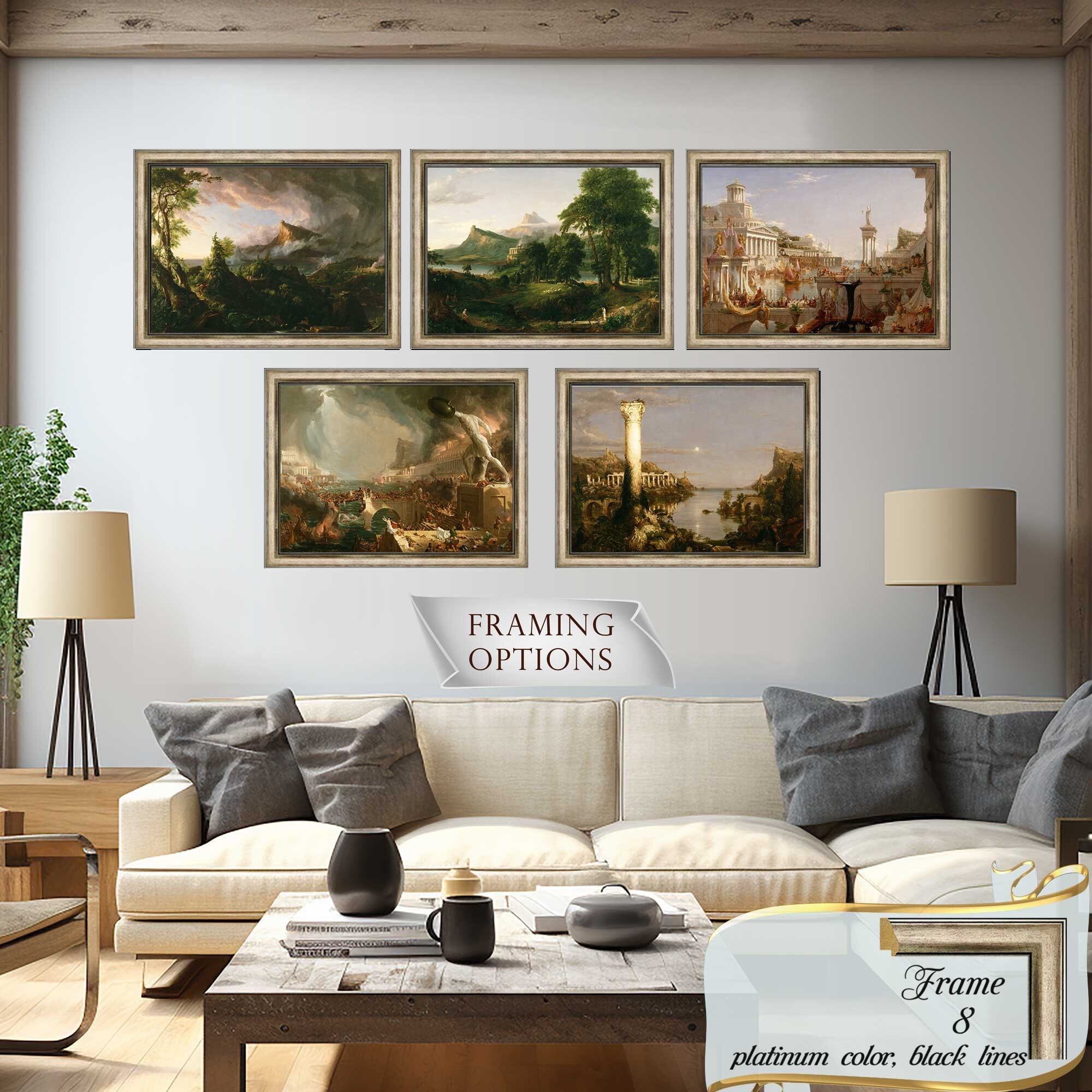 Thomas Cole The Course of Empire Canvas print set