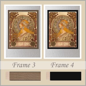 Zodiac by Alphonse Mucha printed on canvas with wooden frames