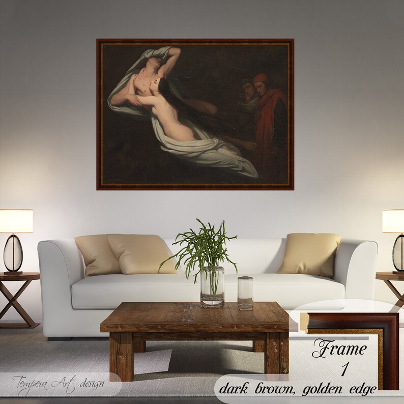 Ary Scheffer Dante and Virgil Meeting the Shades of Francesca - Etsy