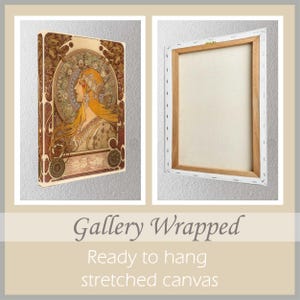 Zodiac by Alphonse Mucha printed on canvas, gallery wrapped
